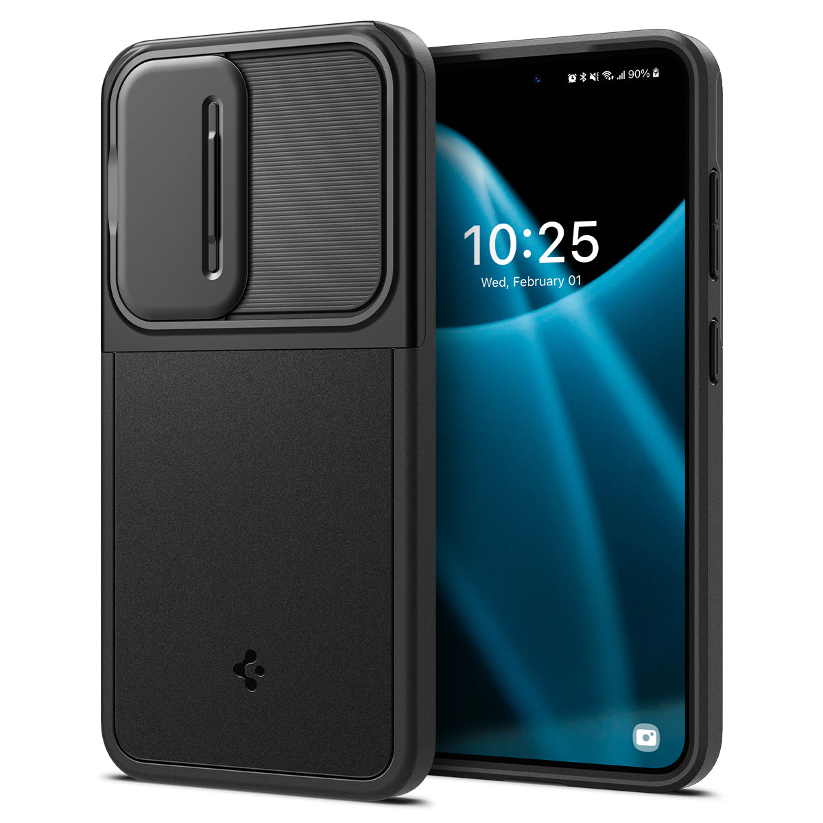 Case cover with camera protection for Galaxy S24 Spigen Optik Armor case cover